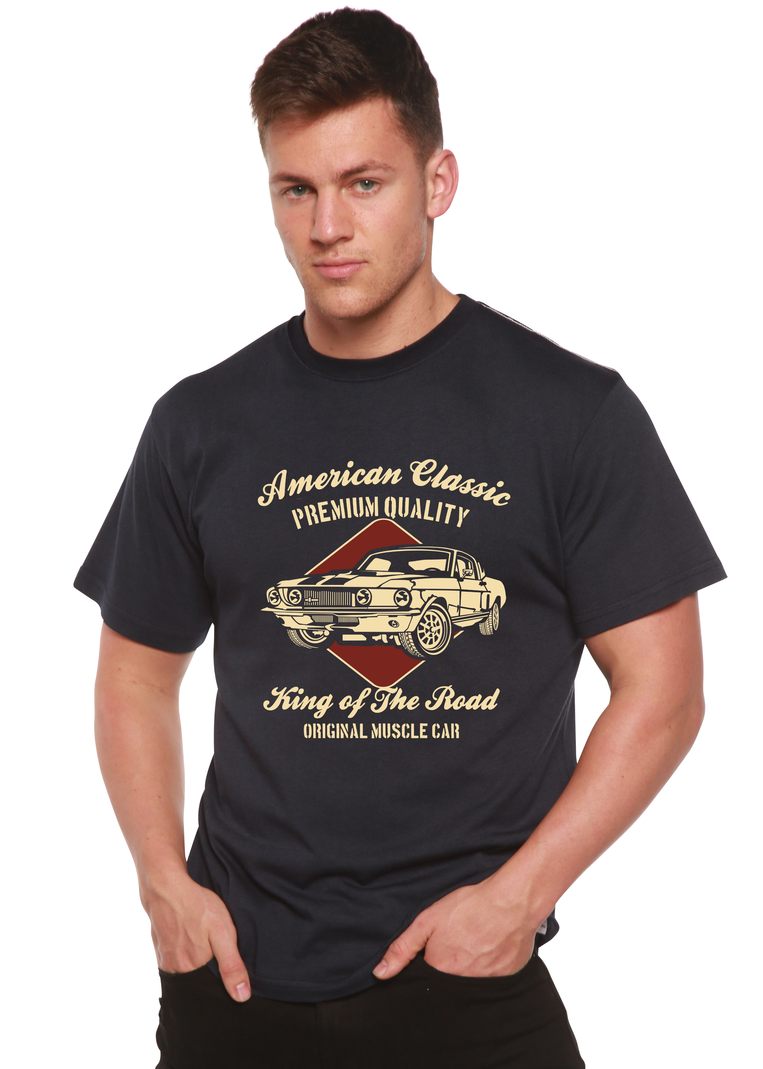 American Classic Men's Bamboo Viscose/Organic Cotton Short Sleeve Graphic T-Shirt