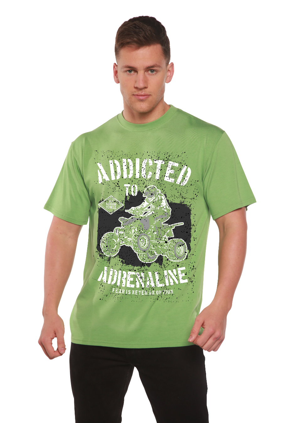 Addicted To Adrenaline Men's Bamboo Viscose/Organic Cotton Short Sleeve Graphic T-Shirt