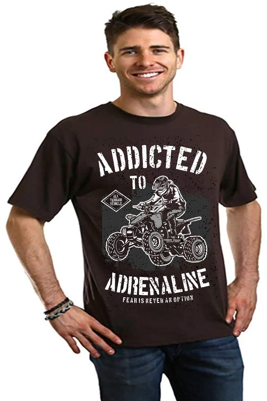 Addicted To Adrenaline Men's Bamboo Viscose/Organic Cotton Short Sleeve Graphic T-Shirt