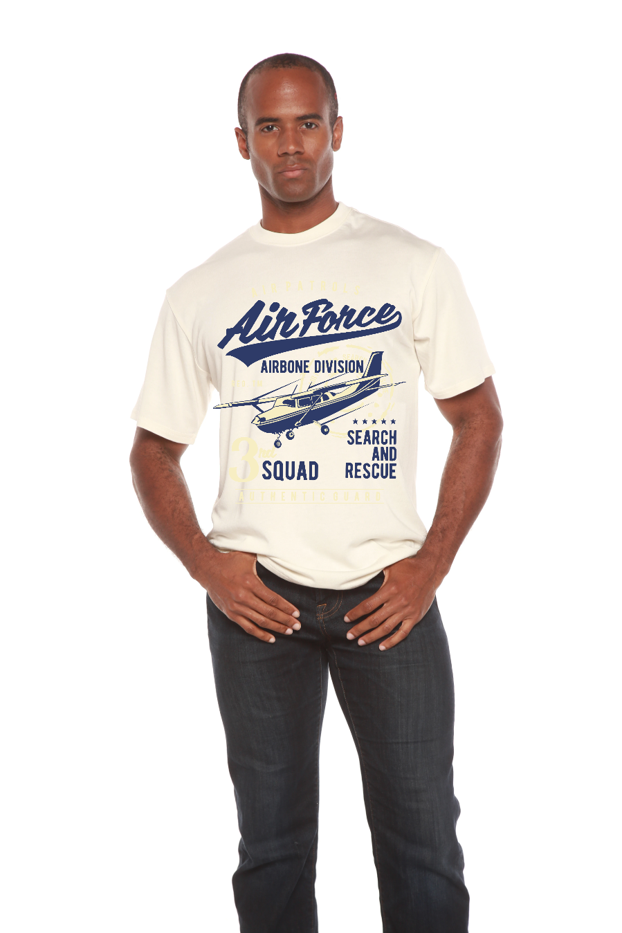 Air Force Men's Bamboo Viscose/Organic Cotton Short Sleeve Graphic T-Shirt