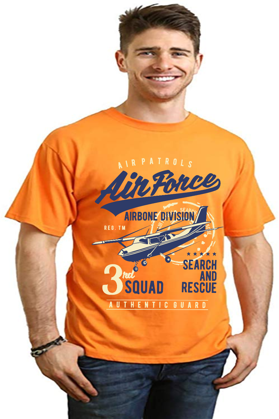 Air Force Men's Bamboo Viscose/Organic Cotton Short Sleeve Graphic T-Shirt