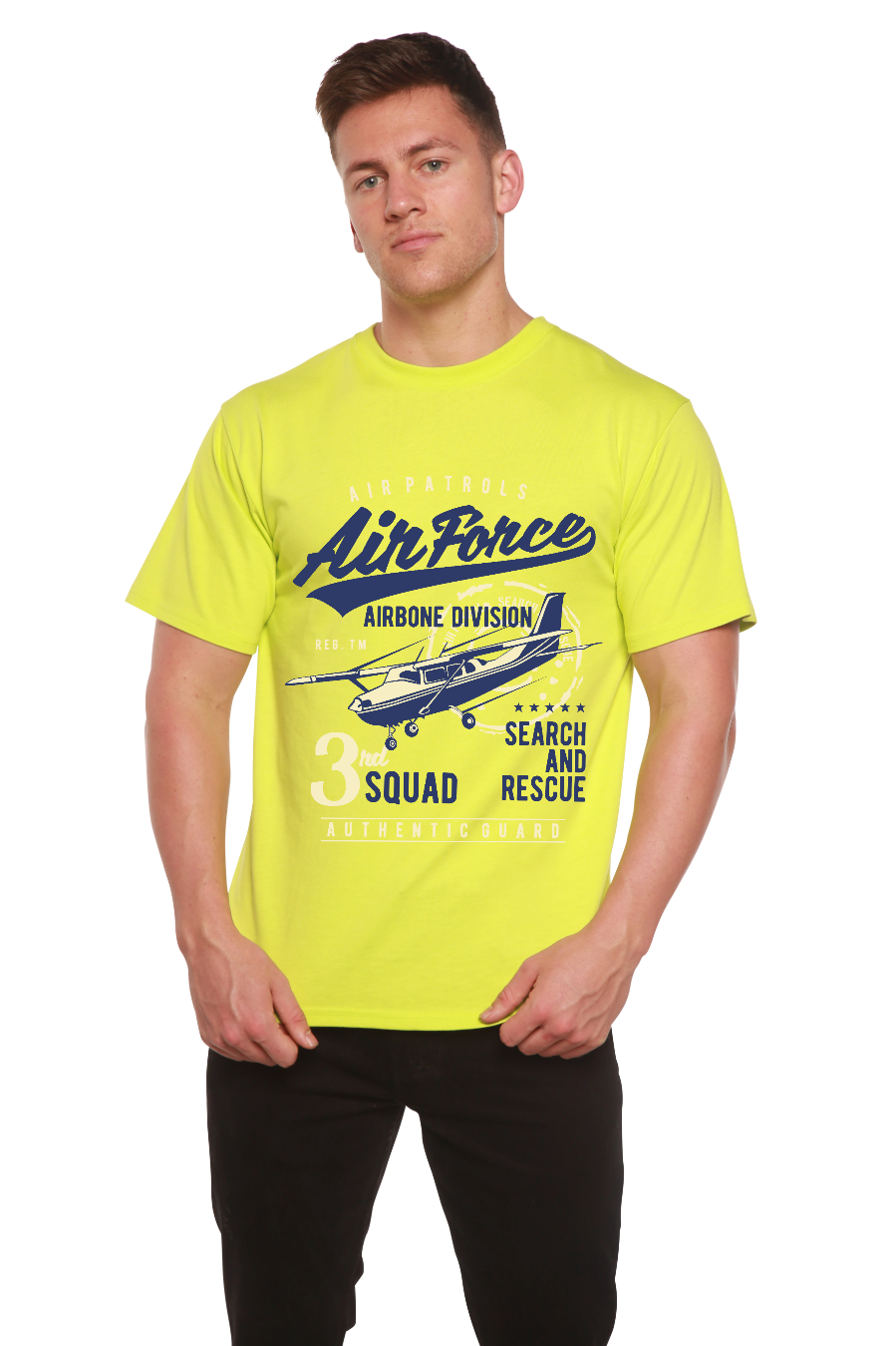 Air Force Men's Bamboo Viscose/Organic Cotton Short Sleeve Graphic T-Shirt